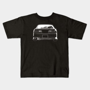 White Nissan Silvia S13 Back View Sketch Art Kids T-Shirt